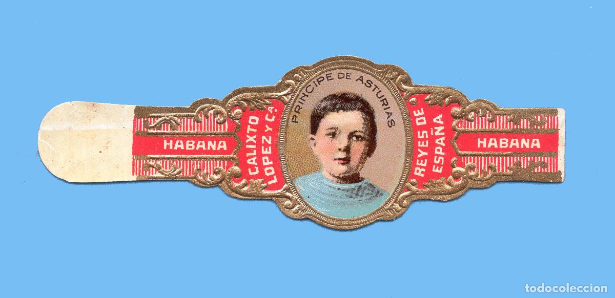 Vitolas de colecci&oacute;n: VITOLA CUBANA ANTIGUA - MARCA REYES DE ESPA&Ntilde;A. CALIXTO L&Oacute;PEZ - PR&Iacute;NCIPE DE ASTURIAS