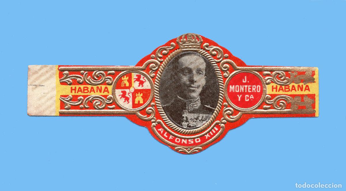 Vitolas de colecci&oacute;n: VITOLA CUBANA ANTIGUA - MARCA J. MONTERO Y CA. - EL REY ALFONSO XIII DE ESPA&Ntilde;A