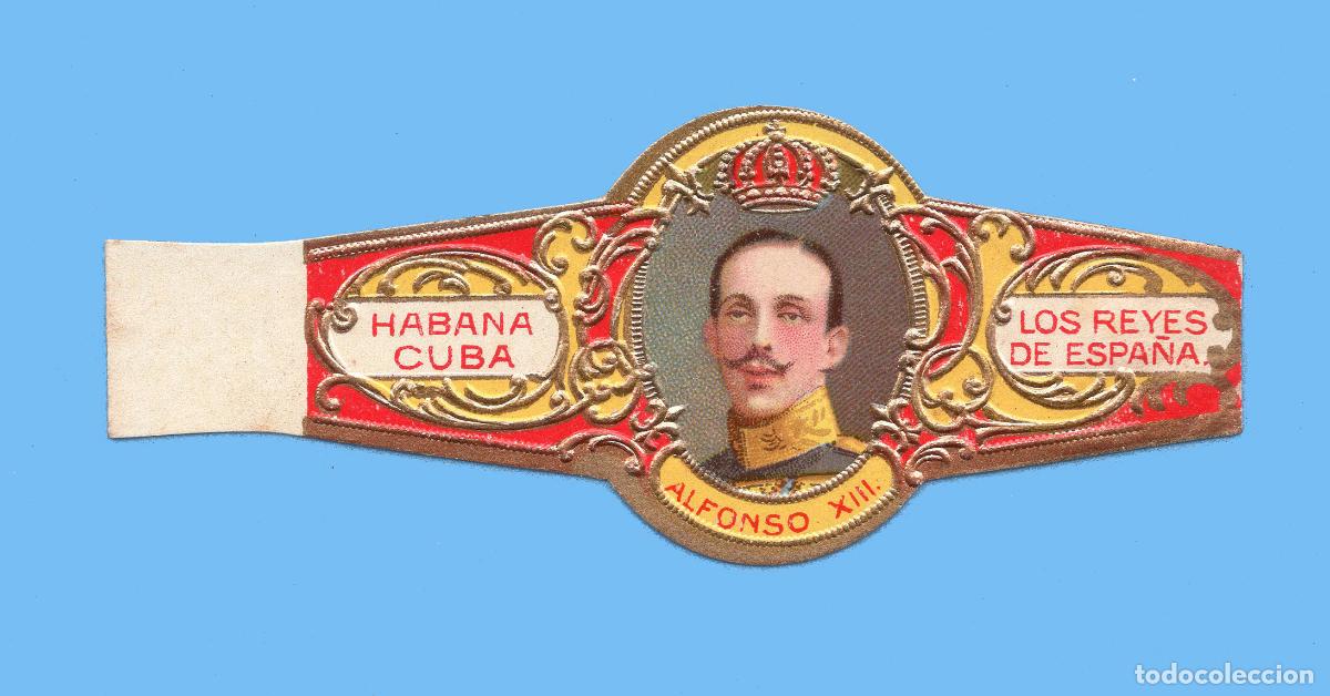 Vitolas de colecci&oacute;n: VITOLA CUBANA ANTIGUA - MARCA LOS REYES DE ESPA&Ntilde;A. CALIXTO LOPEZ - ALFONSO XIII DE ESPA&Ntilde;A