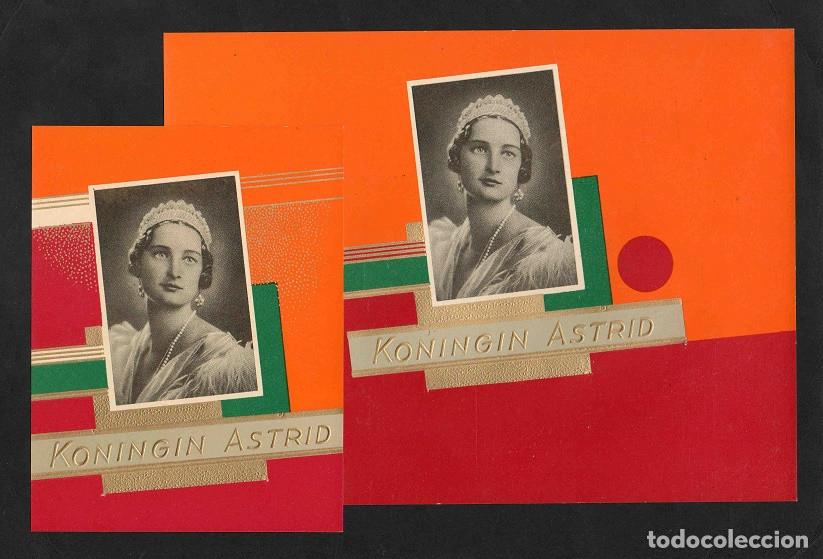 Vitolas de colecci&oacute;n: Vitolas, original litograf&iacute;as. Antiguas litograf&iacute;as de caja de tabacos. Reina Astrid de Suecia.