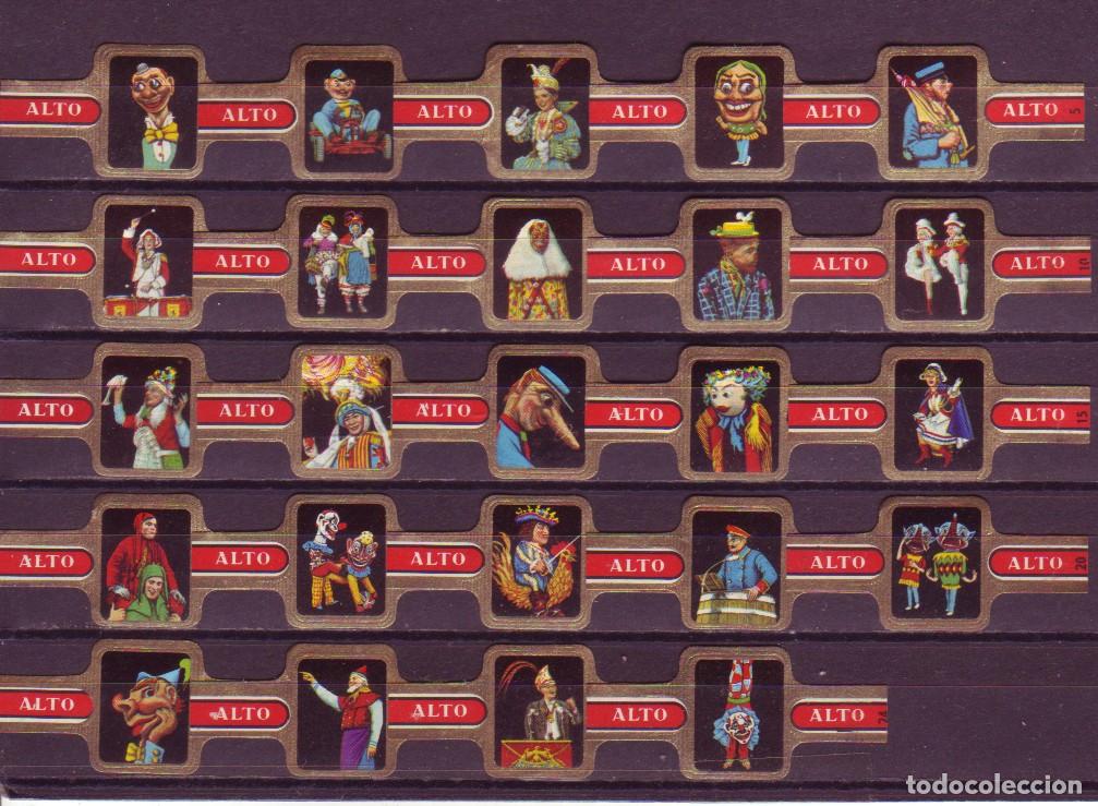 Vitolas de colecci&oacute;n: ALTO, CARNAVAL, 24 VITOLAS, SERIE COMPLETA
