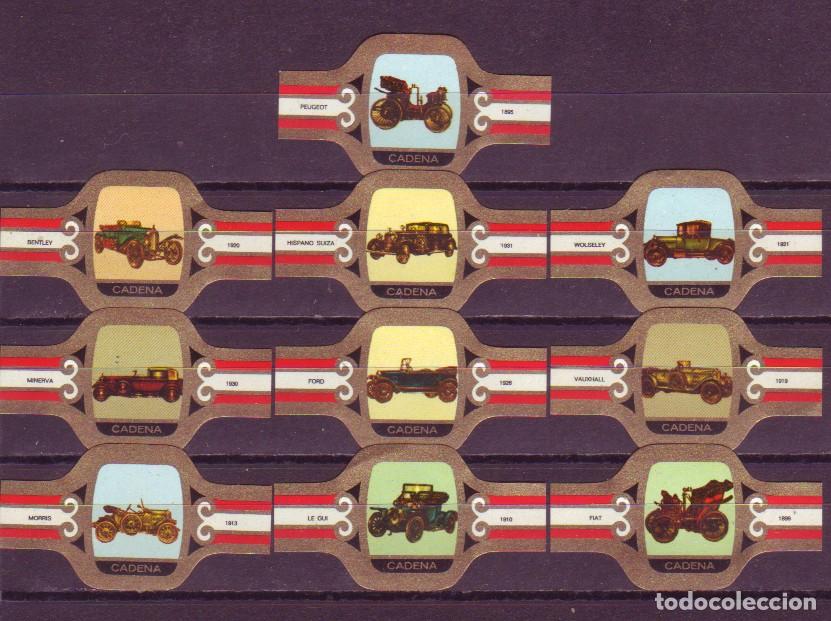 Vitolas de colecci&oacute;n: CADENA, MUSEO DEL AUTOMOVIL, F.P. 10 VITOLAS, SERIE COMPLETA.