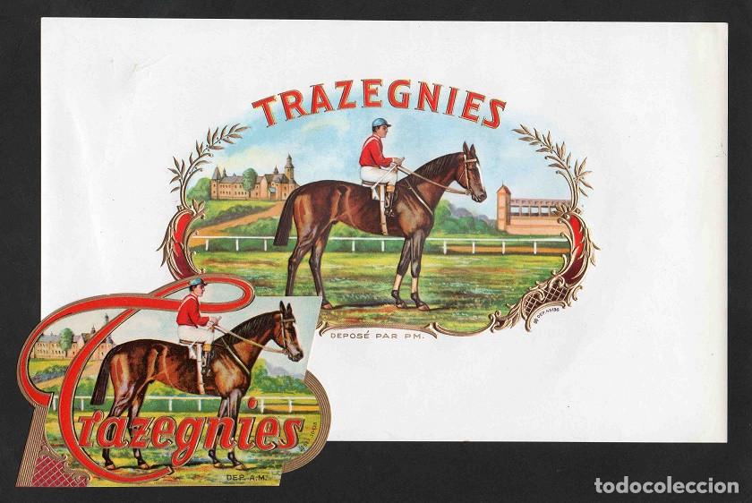 Vitolas de colecci&oacute;n: Vitolas, original litograf&iacute;as. Antiguas litograf&iacute;as de caja de tabacos. Trazegnies.