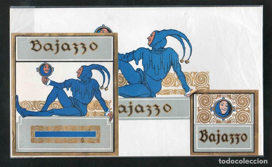 Vitolas de colecci&oacute;n: Vitolas, original litograf&iacute;as. Antiguas litograf&iacute;as de caja de tabacos. Bajazzo. Jocker.