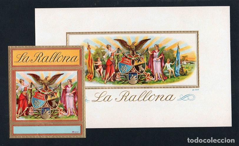 Vitolas de colecci&oacute;n: Vitolas, original litograf&iacute;as. Antiguas litograf&iacute;as de caja de tabacos. La Rallona.