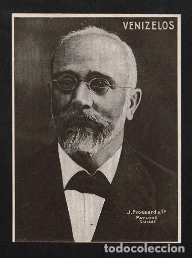 Vitolas de colecci&oacute;n: Vitola, original litograf&iacute;a. Antigua litograf&iacute;a de caja de tabacos. Elefth&eacute;rios Venizelos.