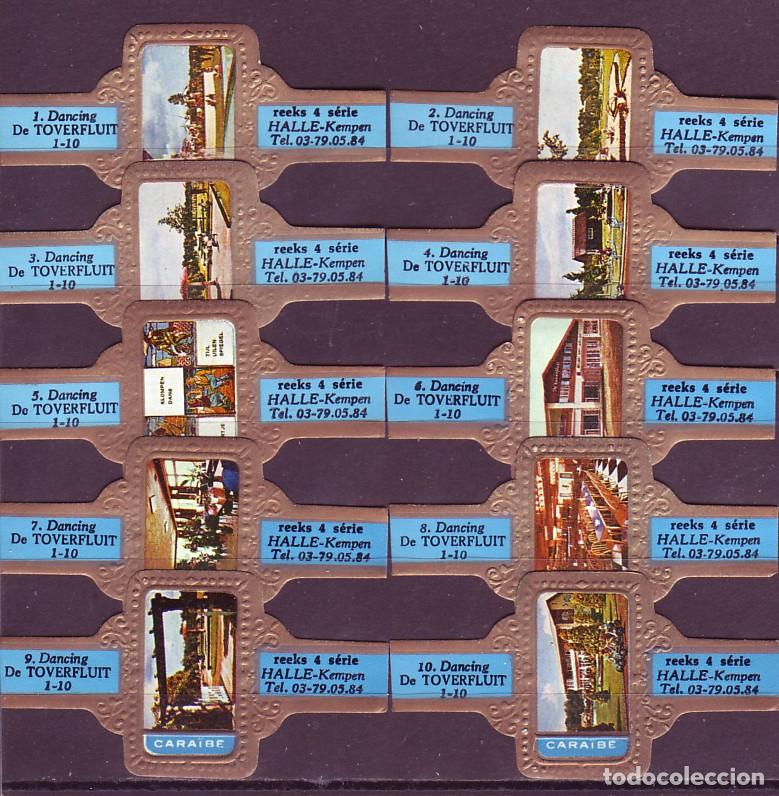 Vitolas de colecci&oacute;n: CARAIBE, DISCOTECA TOVERFLUIT, AZUL, 10 VITOLAS, SERIE COMPLETA.