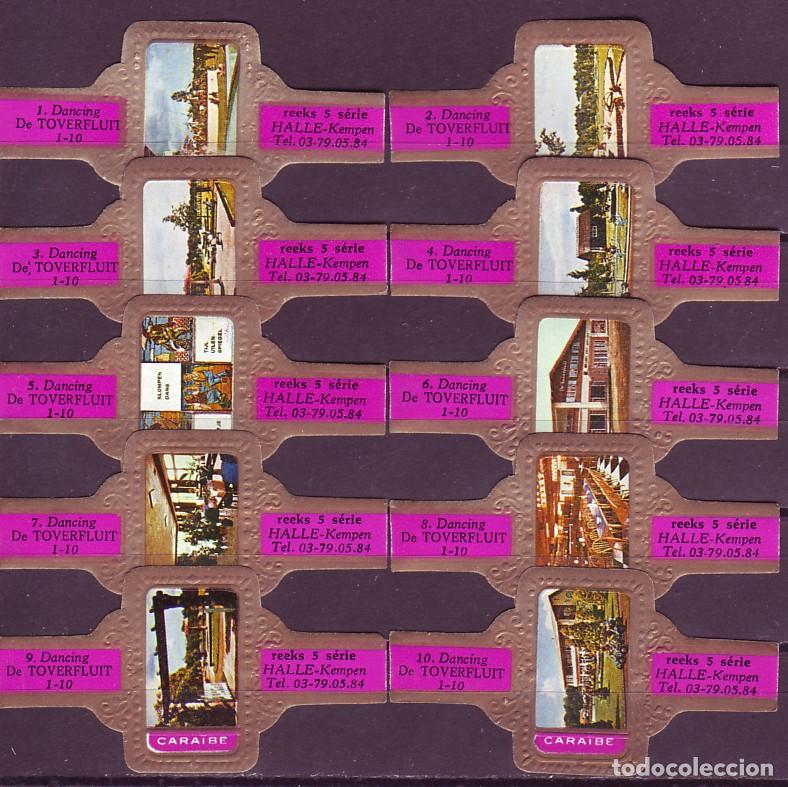 Vitolas de colecci&oacute;n: CARAIBE, DISCOTECA TOVERFLUIT, FUXIA, 10 VITOLAS, SERIE COMPLETA.