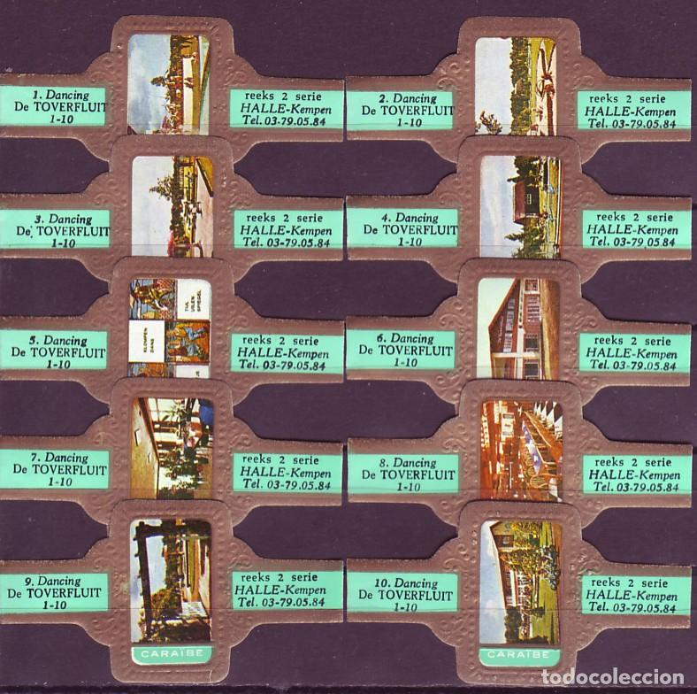 Vitolas de colecci&oacute;n: CARAIBE, DISCOTECA TOVERFLUIT, VERDE, 10 VITOLAS, SERIE COMPLETA.