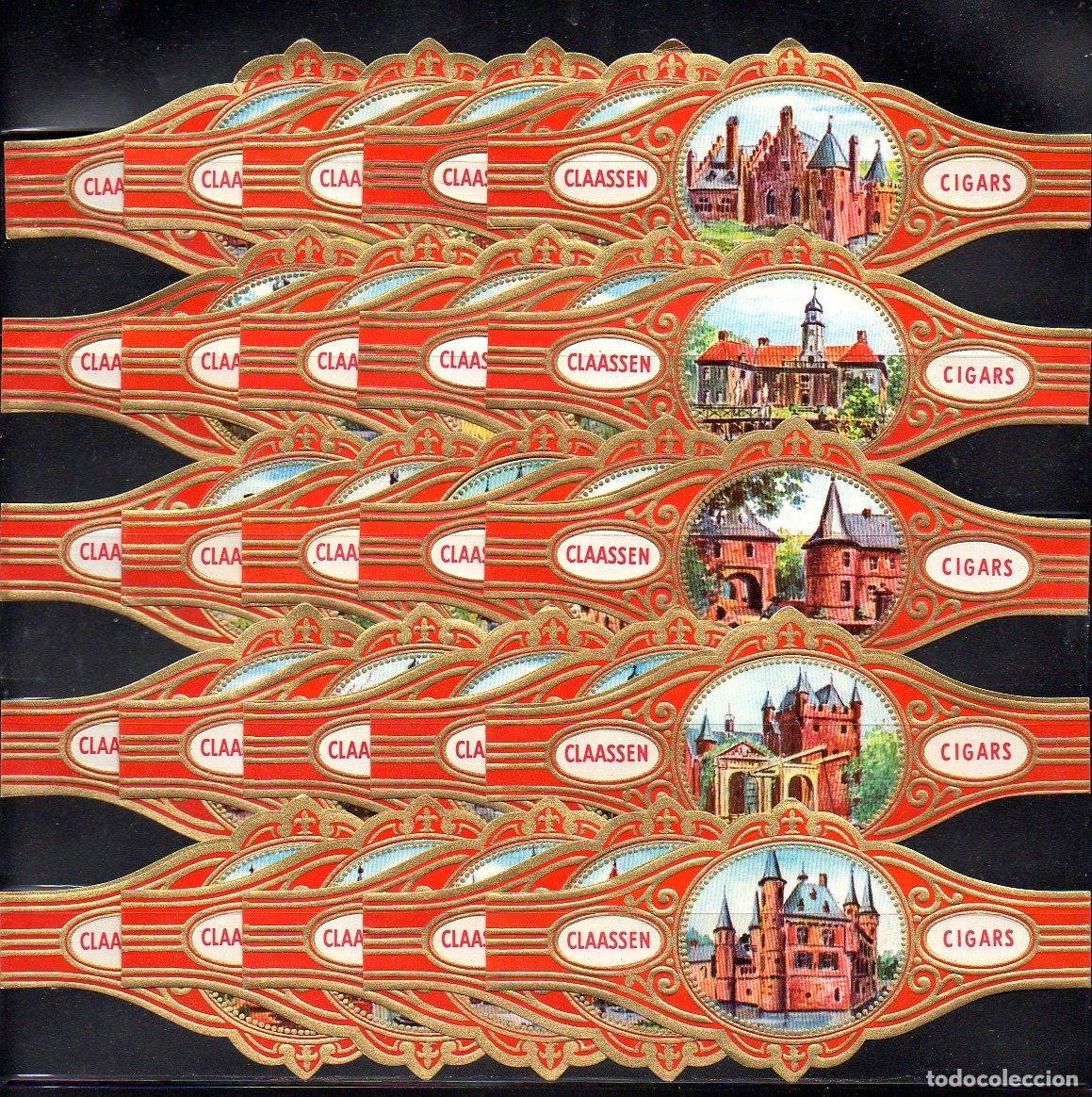 Vitolas de colecci&oacute;n: CLAASSEN, CASTILLOS DE HOLANDA, GRAN FORMATO, 25 VITOLINAS, SERIE COMPLETA.