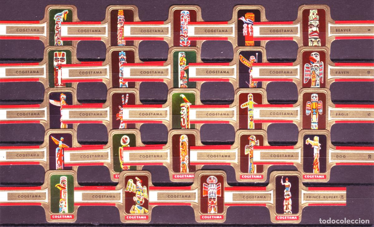 Vitolas de colecci&oacute;n: COGETAMA, TOTEMS, 24 VITOLAS, SERIE COMPLETA.