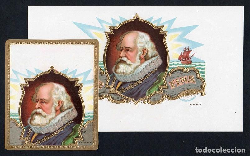 Vitolas de colecci&oacute;n: Vitolas, original litograf&iacute;as. Antiguas litograf&iacute;as de caja de tabacos. Robert Bacon (1860-1919).