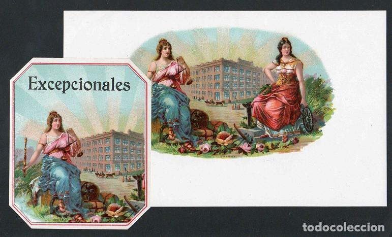 Vitolas de colecci&oacute;n: Vitolas, original litograf&iacute;as. Antiguas litograf&iacute;as de caja de tabacos. Excepcionales.