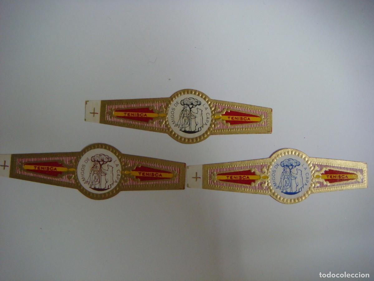 Vitolas de colecci&oacute;n: VITOLAS COLECCION DE TRES VITOLAS DE TENISCA AMIGOS DE LA CAPA -N&ordm;.-10