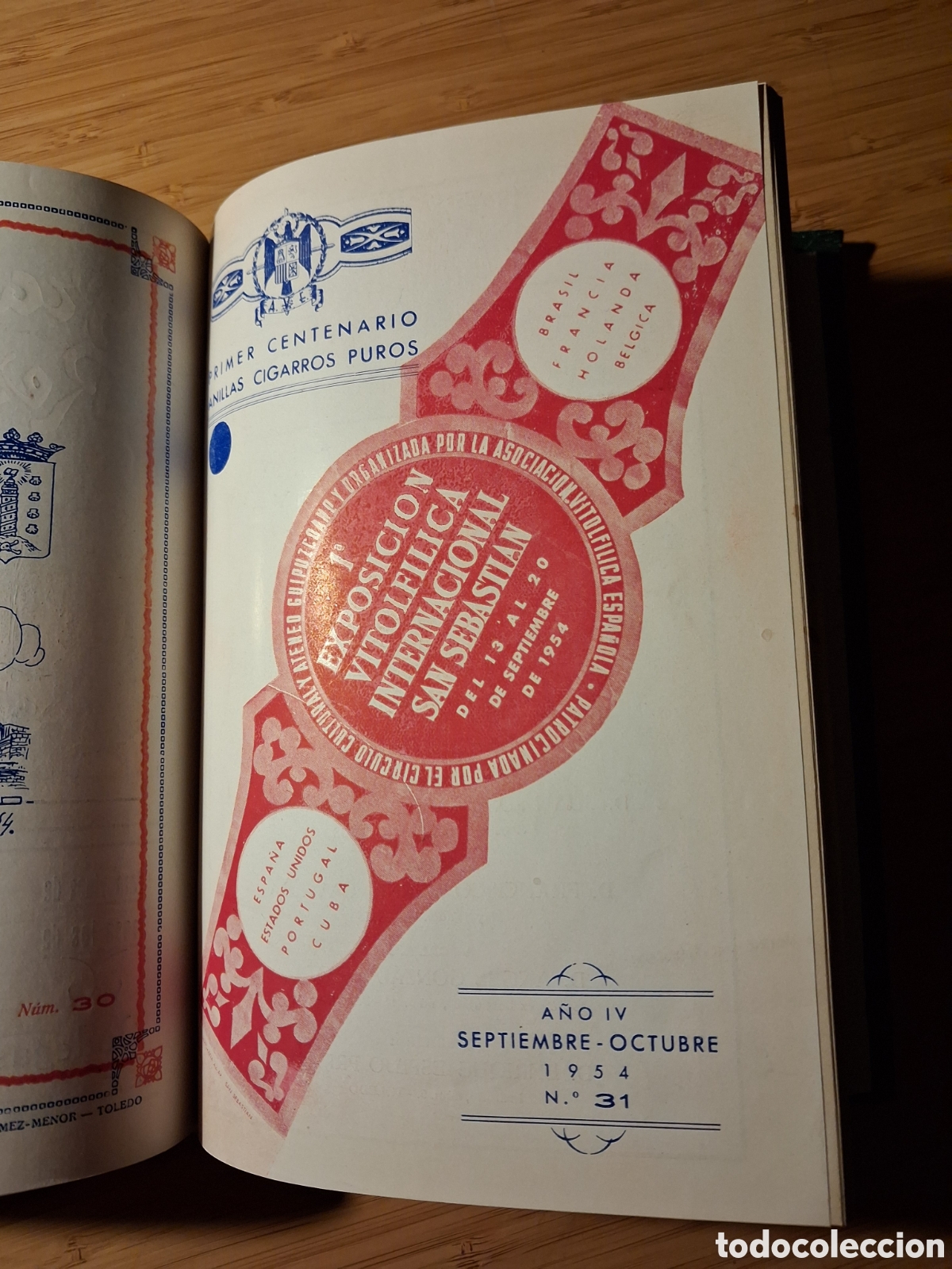 Vitolas de colecci&oacute;n: 16 revistas encuadernadas de AVE Asociaci&oacute;n vitolf&iacute;lica espa&ntilde;ola a&ntilde;os 1953-54-55
