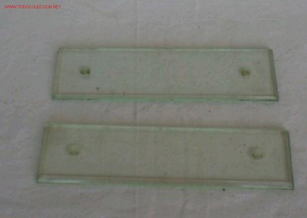 Collectionnisme: PAREJA DE PROTECTORES DE CARTELES DE CRISTAL ... los que se colocan en las puertas con el nombre