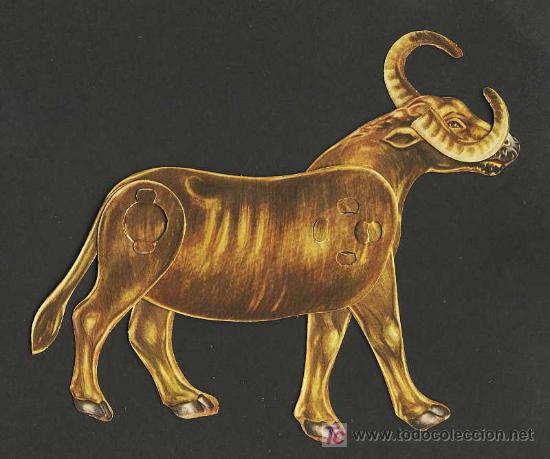 Coleccionismo: Figura de BUFALO troquelada y articulada (ver foto adicional). Tama&ntilde;o aprox.15 x 15 cms
