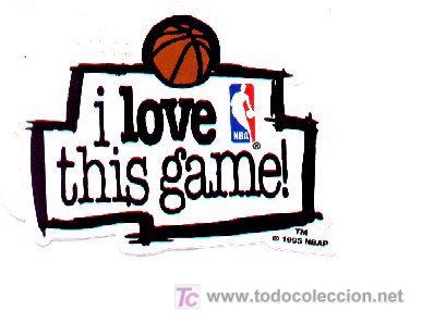 Coleccionismo: 24-50. Adhesivo. I Love this game. NBA