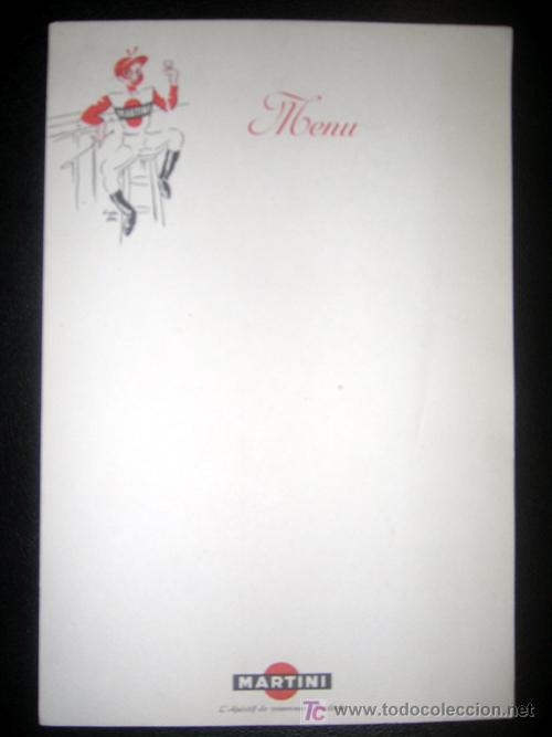 Coleccionismo: MENU - ORIGINAL DE MARTINI BEBIDAS - Foto 1
