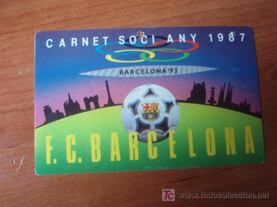 Coleccionismo: carnet del f.c. barcelona
