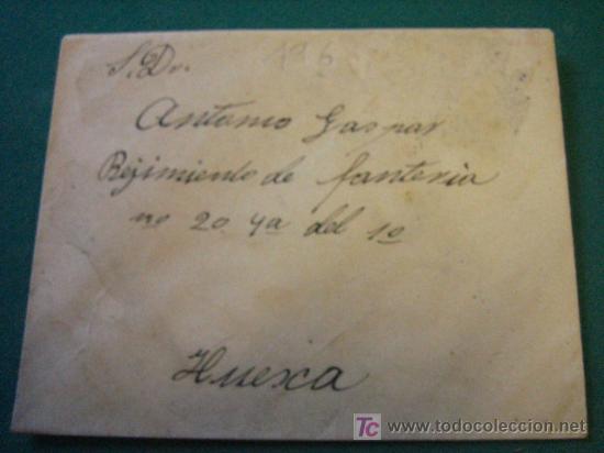 Coleccionismo: Sobre vac&iacute;o Regimiento de Infanter&iacute;a n&ordm; 20 Huesca