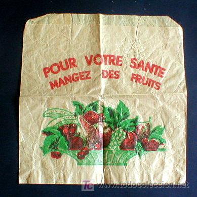 Coleccionismo: ANTIGUA BOLSA DE FRUTAS FRANCESA...ENVIO GRATIS&iexcl;&iexcl;&iexcl;