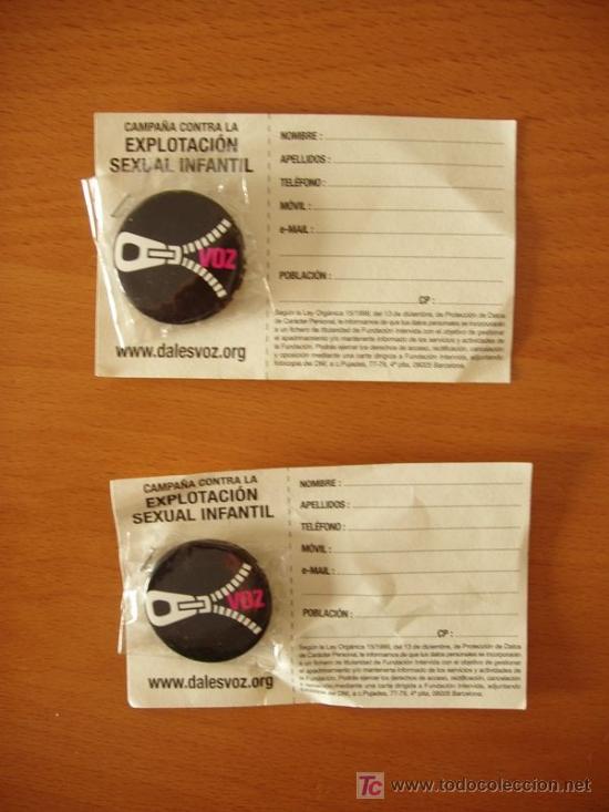 Collectionnisme: CHAPAS SIN ESTRENAR CAMPA&Ntilde;A CONTRA LA EXPLOTACI&Oacute;N SEXUAL INFANTIL