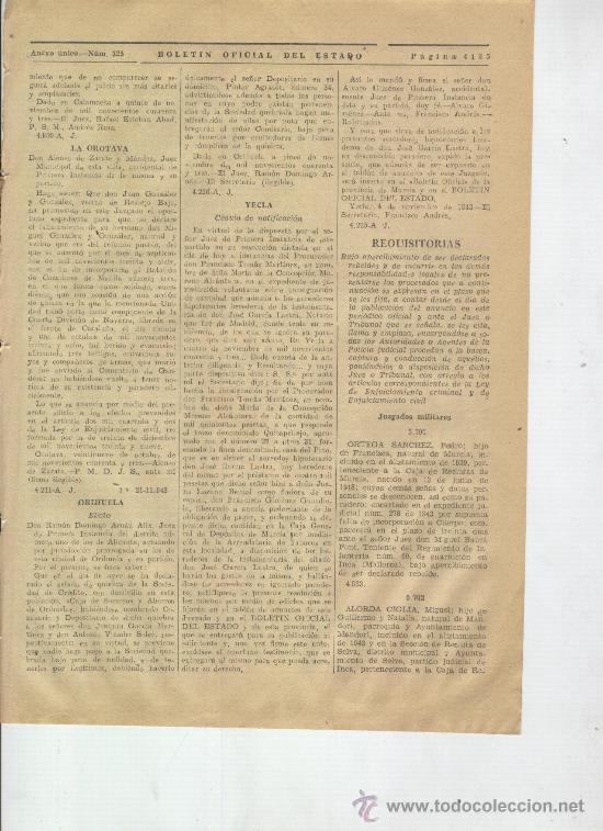 Collezionismo: BOLETIN.POSGUERRA.POSTGUERRA.1943.YECLA.ORIHUELA.CALAMOCHA.ALMERIA.VERA.VENDRELL.ZAFRA.JACA.NAJERA.