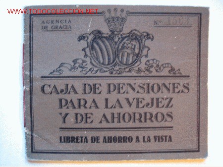 Coleccionismo: LIBRETA DE AHORRO DE LA CAJA DE PENSIONES 1932 - Foto 1