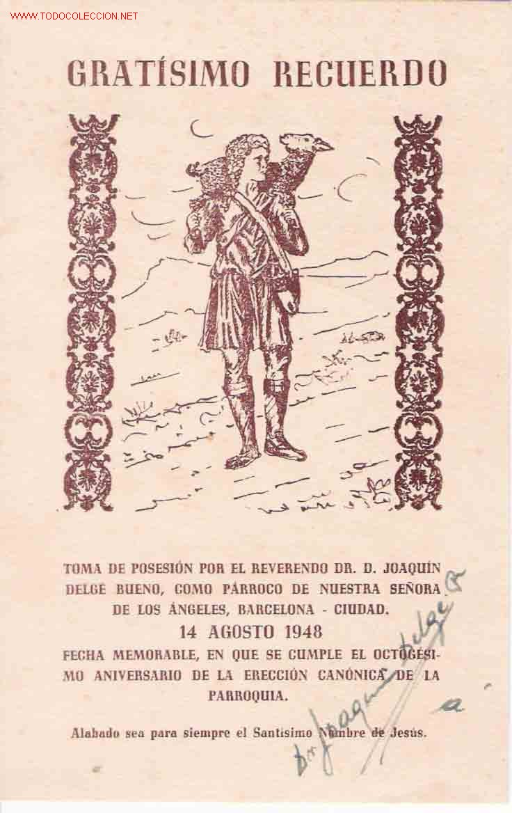 Coleccionismo: Recordatorio Buen pastor - Foto 1