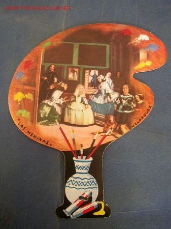 Sammelleidenschaft Papier: PAY PAY- CARTULINA-LAS MENINAS, VELAZQUEZ MIDE 15 X 13.5 CM.