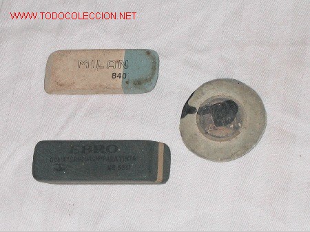 Coleccionismo: TRES GOMAS ANTIGUAS DE BORRAR - Foto 1