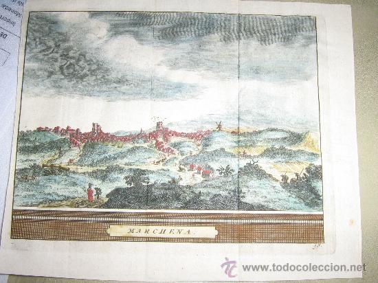 Coleccionismo: vista de marchena, 1715 original - Foto 1