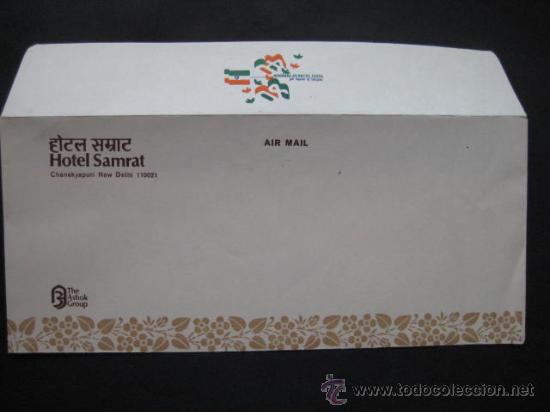 Coleccionismo: SOBRE PARA COLECCION. HOTEL SAMRAT.NUEVA DELHI-INDIA.... ENVIO GRATIS&iexcl;&iexcl;&iexcl;
