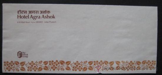 Coleccionismo: SOBRE PARA COLECCION. HOTEL AGRA ASHOK-INDIA.... ENVIO GRATIS&iexcl;&iexcl;&iexcl;
