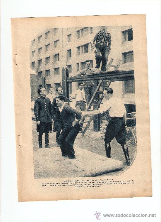 Colecionismo: HOJA NOTICIA A&Ntilde;O 1934 BARCELONA GUARDIAS DE ASALTO PRUEBAS DEPORTIVAS