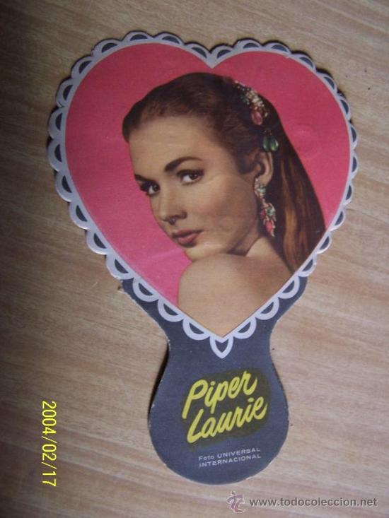 Coleccionismo: PAY PAY-FOTO UNIVERSAL INTERNACIONAL DE PIPER LAURIE- PROPAGANDA DE ANIS CANDELA, ALICANTE-17.5 CM.