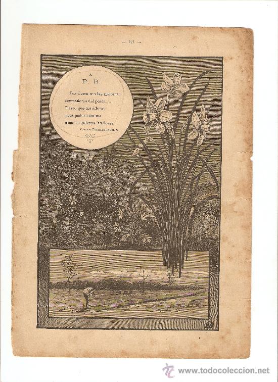 Collezionismo: HOJA POESIA FINALES 1800 CADIZ CARLOS FERNANDEZ SHAW CARLOS VIEYRA DE ABREU POEMA LITERATURA POESIA
