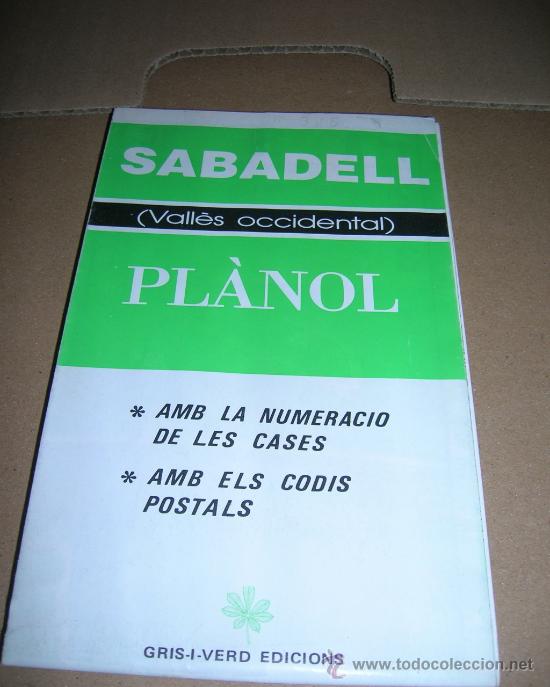 Sammelleidenschaft Papier: Plano de Sabadell (valles occidental). a&ntilde;o 1989. Mide 10 x 17 cm. plegado y 98 x 68 cm. desplegado..