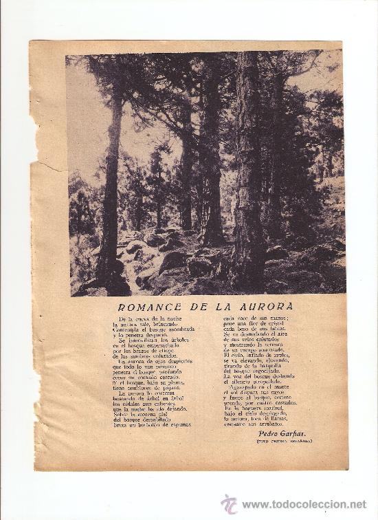 Coleccionismo: HOJA POESIA A&Ntilde;O 1934 ROMANCE DE LA AURORA PEDRO GARFIAS GENERACION DEL 27 LITERATURA