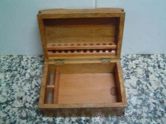 Coleccionismo: ANTIGUA CAJA  TABACO DE MADERA - Foto 2