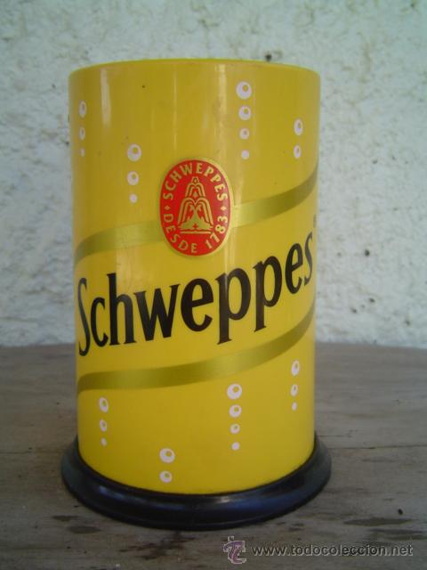 Coleccionismo: SERVILLETERO CILIDRICO DE SCHWEPPES - Foto 1
