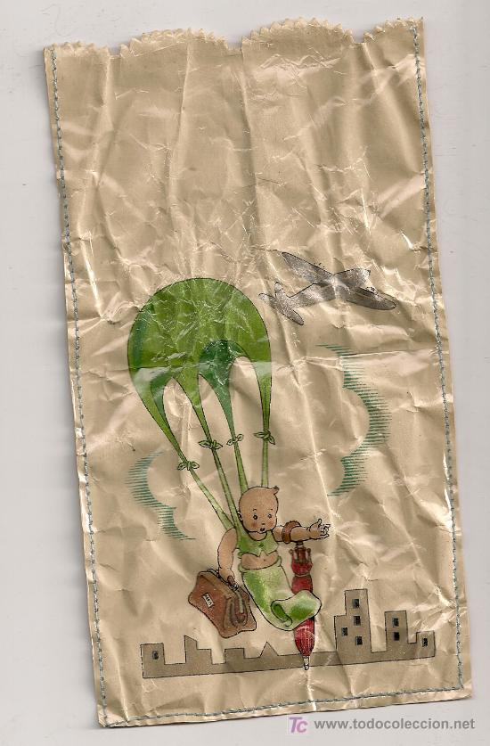 Coleccionismo: Bolsa de bautizo para peladillas. 17 x 9 cm.