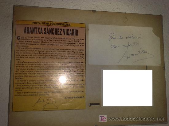 Coleccionismo: AUT&Oacute;GRAFO DE ARANTXA SANCHEZ VICARIO CON RESE&Ntilde;A GRAFOL&Oacute;GICA DE REVISTA