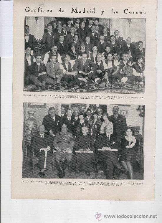 Coleccionismo: RECORETE DE PRENSA. A&Ntilde;O 1929. INAUGURACION DEL LAR GALEGO EN MADRID. LAR GALLEGO. GALICIA.
