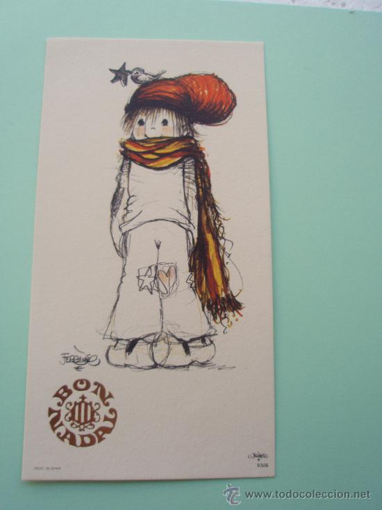 Coleccionismo: Antigua Postal de navidad de Ferrandiz - Foto 1