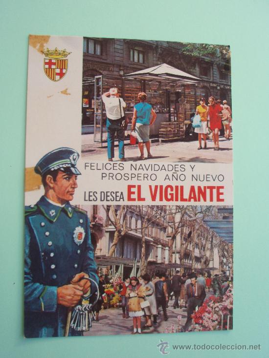 Coleccionismo: Antigua felicitacion de el Vigilante