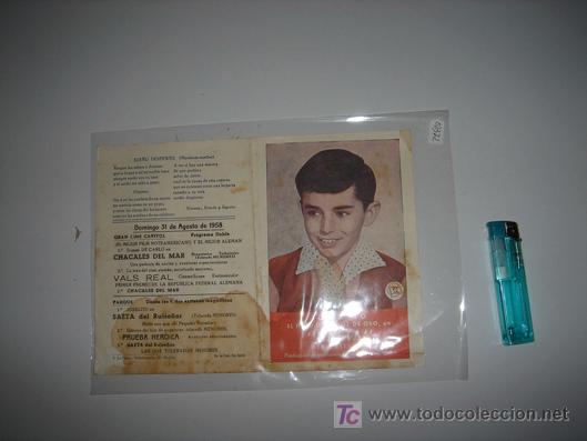 Coleccionismo: joselito el ni&ntilde;o de la voz de oro prospecto de mano con la cancion