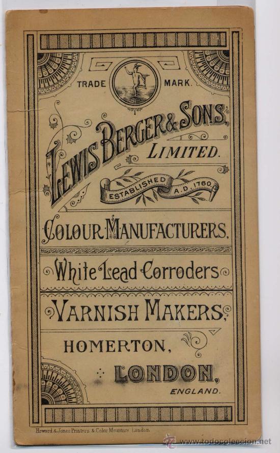 Coleccionismo: PALETA DE COLOR. LEWIS BERGER&SONS, LIMITED- LONDON