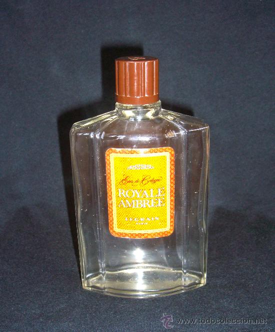 Coleccionismo: BOTELLA FRASCO DE CRISTAL DE COLONIA ROYALE AMBREE LEGRAIN PARIS - &iquest; A&Ntilde;OS 80 ? - vac&iacute;a